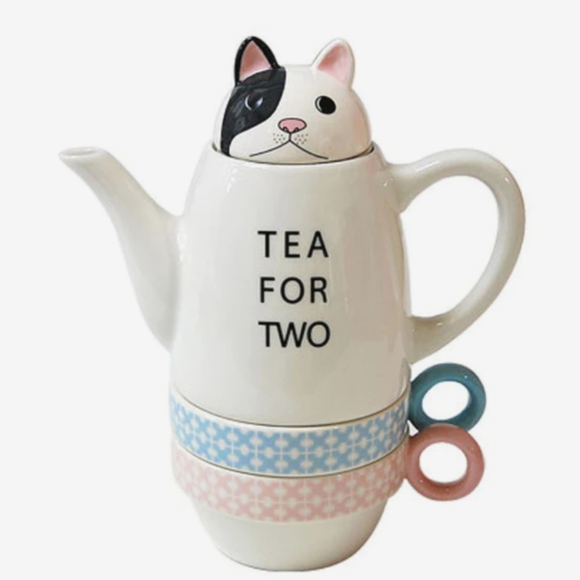 Tea For Two French Bull Stackable Tea-set by Shinzi Katoh - Picture 2 of 16